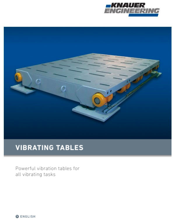 Powerful vibration tables for all vibrating tasks